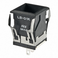 NKK Switches - LB01KW01 - IND PB SQ SILVER SLD MNT LB SER