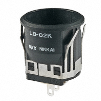 NKK Switches - LB02KW01 - IND PB ILLUM RND BLACK SLD LUG