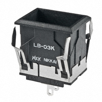 NKK Switches - LB03KW01 - IND PB RECT SILVER SLD LB SER