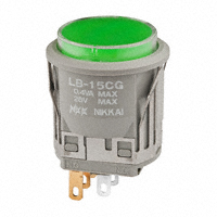 NKK Switches - LB15CGG01-5F-JF - SWITCH PUSH SPDT 0.4VA 28V