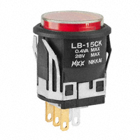 NKK Switches - LB15CKG01-5C-JC - SWITCH PUSH SPDT 0.4VA 28V