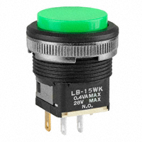 NKK Switches - LB15WKG01-FJ - SWITCH PUSH SPDT 0.4VA 28V