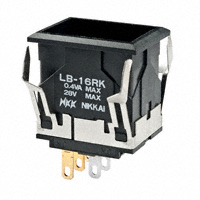 NKK Switches - LB16RKG01-6B-JB - SWITCH PUSH SPDT 0.4VA 28V
