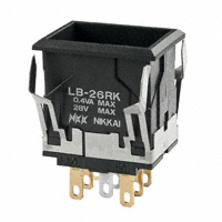 NKK Switches - LB26RKG01 - SWITCH PUSH DPDT 0.4VA 28V
