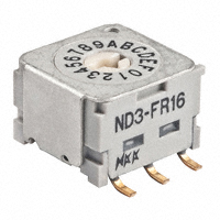 NKK Switches - ND3FR16P - SWITCH ROTARY DIP HEX 100MA 5V