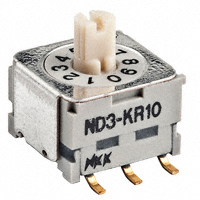 NKK Switches - ND3KR10P - SWITCH ROTARY DIP BCD 100MA 5V