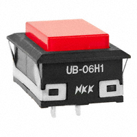 NKK Switches - UB06KW015C-CB - INDICATOR RECT RED ILLUM RED CAP