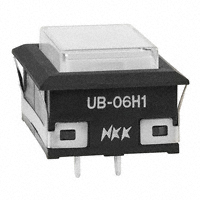 NKK Switches - UB06KW015D-JB - INDICATOR RECT AMB ILLUM CLR CAP