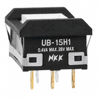 NKK Switches - UB15NBKG015D - SWITCH PUSH SPDT 0.4VA 28V