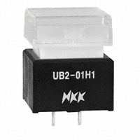 NKK Switches - UB201KW035C-3JB - INDICATOR PB RD ILL SQ FLAT CAP