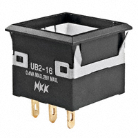 NKK Switches - UB216KKG01N - SWITCH PUSH SPDT 0.4VA 28V