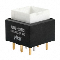 NKK Switches - UB225SKG036G-1JB - SWITCH PUSH DPDT 0.4VA 28V