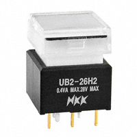 NKK Switches - UB226SKG036CF-5J01 - SWITCH PUSH DPDT 0.4VA 28V