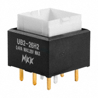 NKK Switches - UB226SKG036G - SWITCH PUSH DPDT 0.4VA 28V