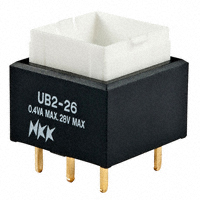 NKK Switches - UB226SKG03N-4JB - SWITCH PUSH DPDT 0.4VA 28V
