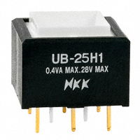 NKK Switches - UB25SKG035C - SWITCH PUSH DPDT 0.4VA 28V