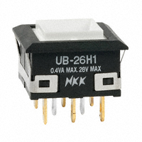 NKK Switches - UB26KKG015C - SWITCH PUSH DPDT 0.4VA 28V