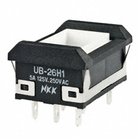 NKK Switches - UB26NBKG015F - SWITCH PUSH DPDT 0.4VA 28V