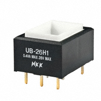 NKK Switches - UB26RKG035D - SWITCH PUSH DPDT 0.4VA 28V