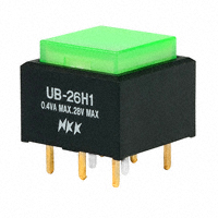 NKK Switches - UB26SKG035F-FF - SWITCH PUSH DPDT 0.4VA 28V