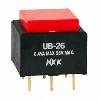 NKK Switches - UB26SKG03N-C - SWITCH PUSH DPDT 0.4VA 28V