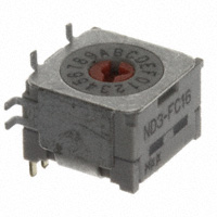 NKK Switches - ND3FC16H-R - SW ROTARY DIP HEX COMP 100MA 5V