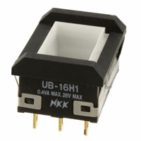 NKK Switches - UB16NBKG015F - SWITCH PUSH SPDT 0.4VA 28V