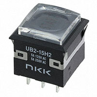 NKK Switches - UB215KKW016CF-4JCF13 - SWITCH PUSHBUTTON SPDT 5A 125V