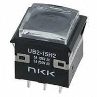 NKK Switches - UB215KKW016CF-4JCF14 - SWITCH PUSHBUTTON SPDT 5A 125V
