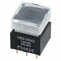 NKK Switches - UB215SKG036CF-4JCF13 - SWITCH PUSHBUTTON SPDT 0.4VA 28V