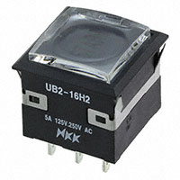 NKK Switches - UB216KKW016CF-4JCF13 - SWITCH PUSHBUTTON SPDT 5A 125V