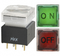 NKK Switches - UB216SKG036CF-4J01 - SWITCH PUSH SPDT 0.4VA 28V