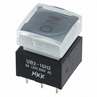 NKK Switches - UB216SKW036CF-4JCF11 - SWITCH PUSHBUTTON SPDT 5A 125V