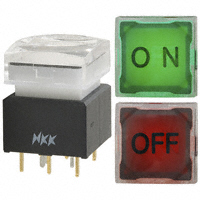 NKK Switches - UB225SKG036CF-4J01 - SWITCH PUSH DPDT 0.4VA 28V