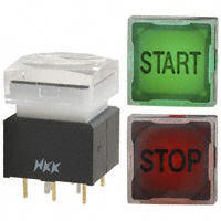 NKK Switches - UB225SKG036CF-4J02 - SWITCH PUSH DPDT 0.4VA 28V