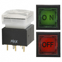 NKK Switches - UB226SKG036CF-4J01 - SWITCH PUSH DPDT 0.4VA 28V