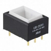 NKK Switches - UB26RKG035D-JB - SWITCH PUSH DPDT 0.4VA 28V