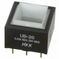 NKK Switches - UB26SKG03N - SWITCH PUSH DPDT 0.4VA 28V