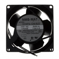 NMB Technologies Corporation - 3115FS-12W-B20-A00 - FAN AXIAL 80X38MM 115VAC WIRE