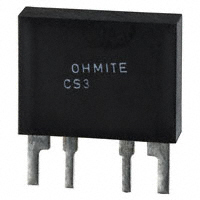 Ohmite - CS3FR010 - RES 10 MOHM 3W 1% 4SIP