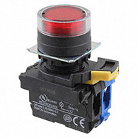 Omron Automation and Safety - A22NL-BGA-TRA-G100-RD - SWITCH PUSH SPST-NO 10A 120V