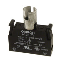 Omron Automation and Safety - A22R-T1 - LAMP SOCKET VOL REDUC 120V