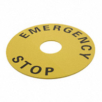 Omron Automation and Safety - A22Z-3476-1 - EMERGNCY STOP PLATE 90MM YLW/BLK