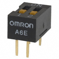 Omron Electronics Inc-EMC Div - A6E-2101-N - SWITCH SLIDE DIP SPST 25MA 24V