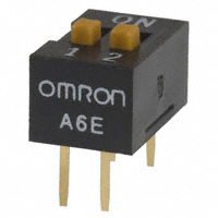Omron Electronics Inc-EMC Div - A6E-2104-N - SWITCH SLIDE DIP SPST 25MA 24V