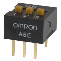 Omron Electronics Inc-EMC Div - A6E-3104-N - SWITCH SLIDE DIP SPST 25MA 24V