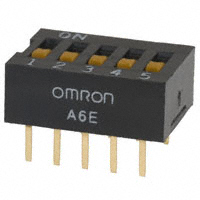 Omron Electronics Inc-EMC Div - A6E-5101 - SWITCH SLIDE DIP SPST 25MA 24V