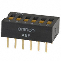 Omron Electronics Inc-EMC Div - A6E-5104 - SWITCH SLIDE DIP SPST 25MA 24V