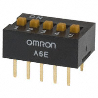 Omron Electronics Inc-EMC Div - A6E-6101-N - SWITCH SLIDE DIP SPST 25MA 24V