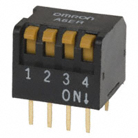 Omron Electronics Inc-EMC Div - A6ER-4101 - SWITCH PIANO DIP SPST 25MA 24V